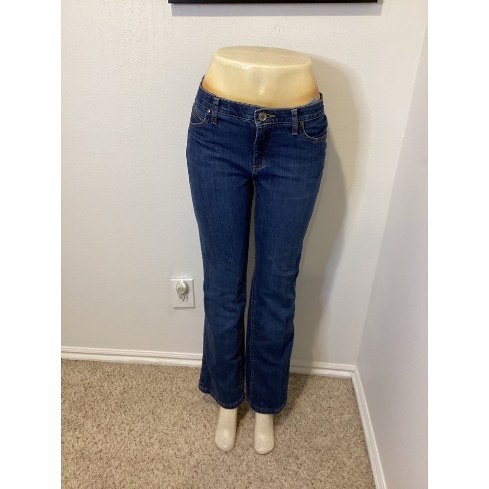 Wrangler Q Baby No Gap Waistband Bootcut Jeans Dark Wash Women's Size 9 10 x 32